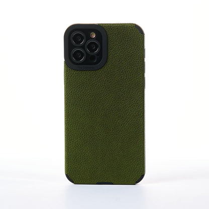 Husa Grained Leather - iPhone 12 Pro - Verde