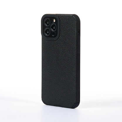 Husa Grained Leather - iPhone 12 Pro - Negru