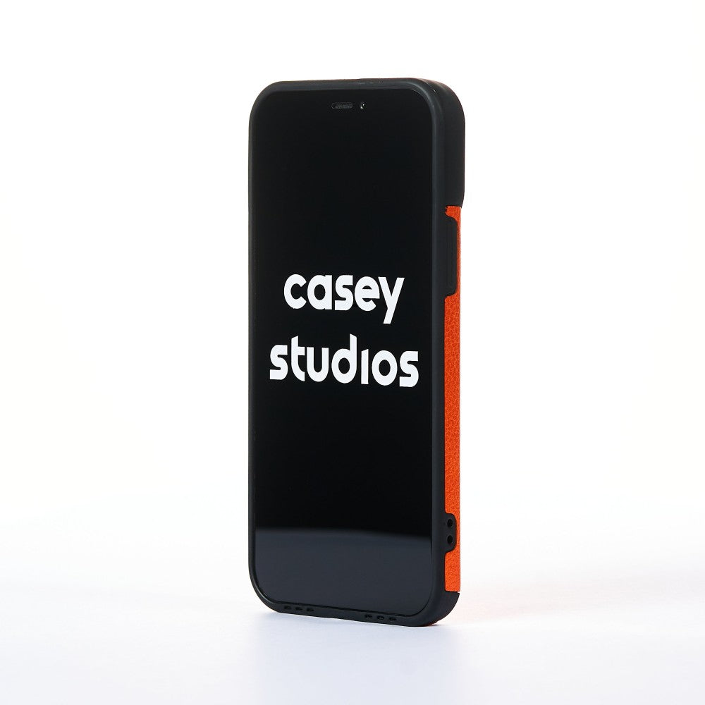 Husa Grained Leather - iPhone 12 Pro - Portocaliu