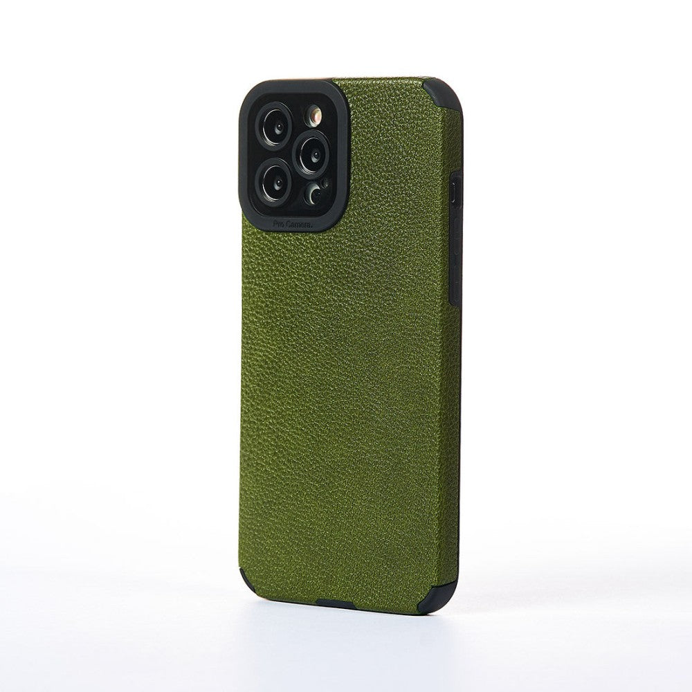 Husa Grained Leather - iPhone 12 Pro Max - Verde
