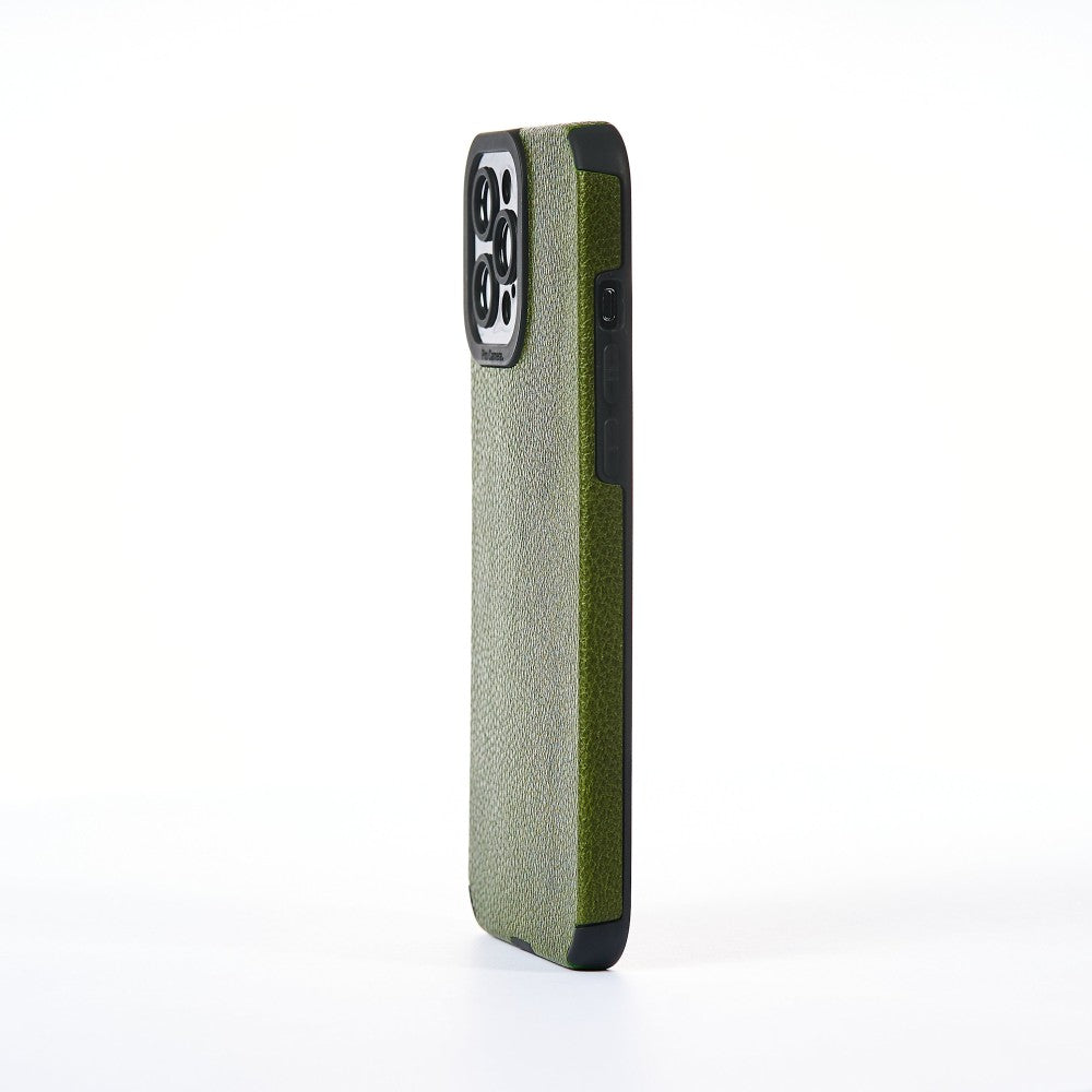 Husa Grained Leather - iPhone 12 Pro Max - Verde