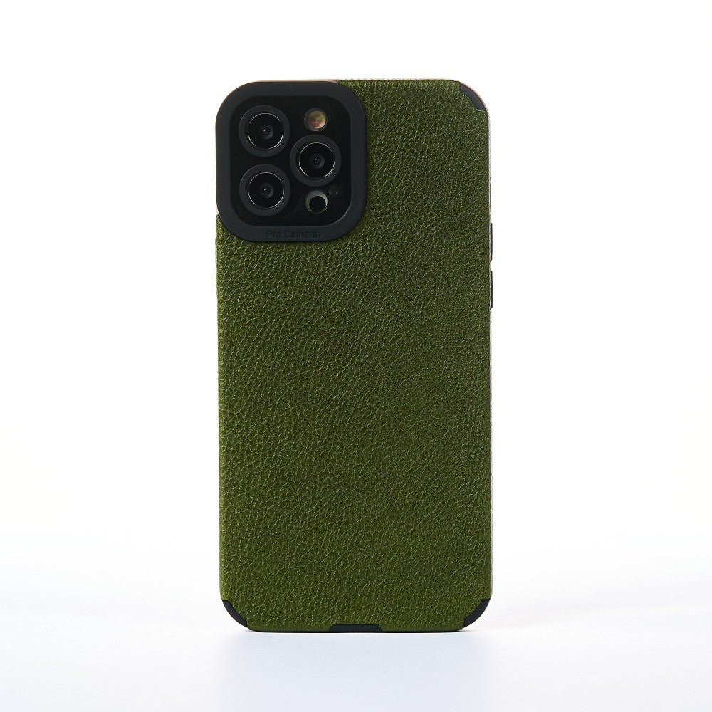 Husa Grained Leather - iPhone 12 Pro Max - Verde