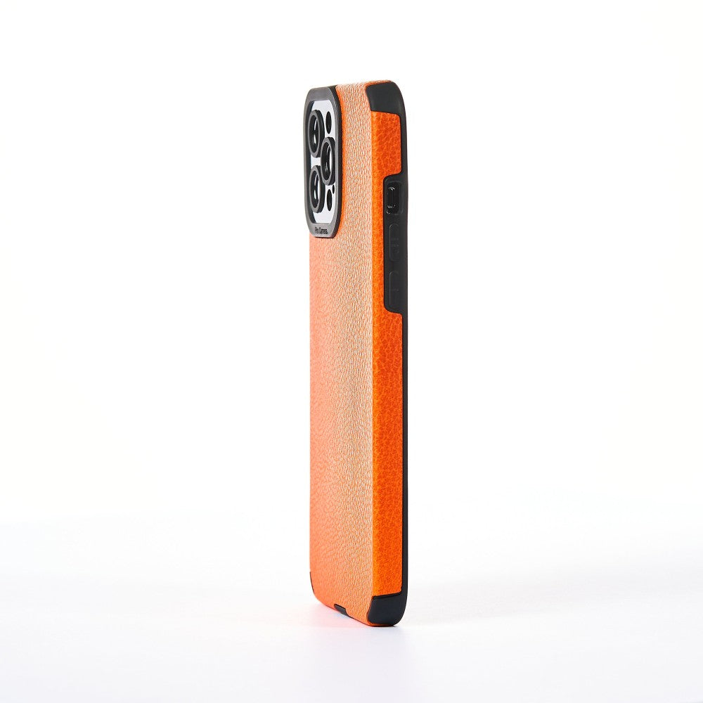 Husa Grained Leather - iPhone 12 Pro Max - Portocaliu