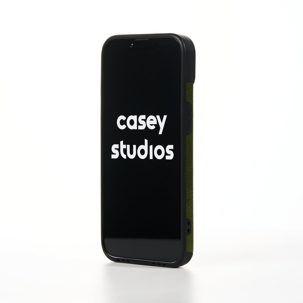 Husa Grained Leather - iPhone 13 - Verde