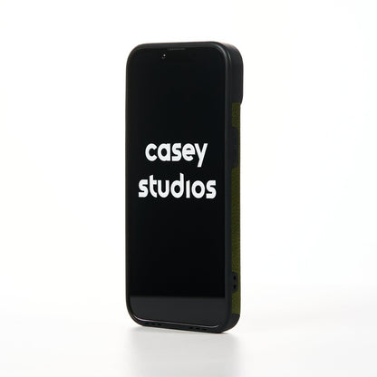 Husa Grained Leather - iPhone 13 - Verde