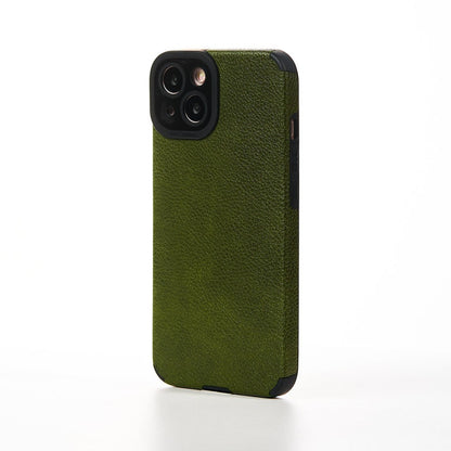 Husa Grained Leather - iPhone 13 - Verde