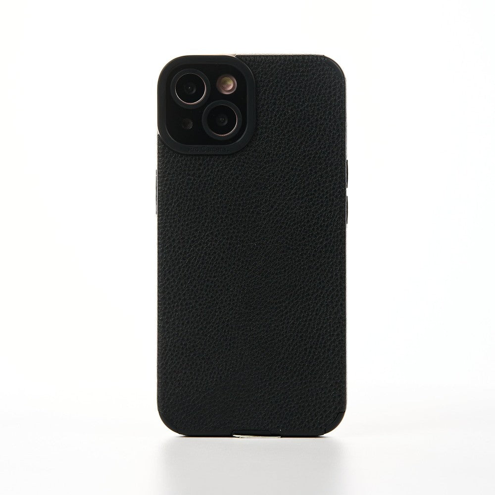 Husa Grained Leather - iPhone 13 - Negru