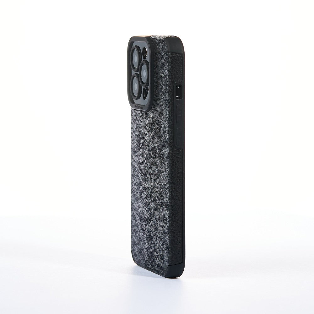 Husa Grained Leather - iPhone 13 Pro Max - Negru