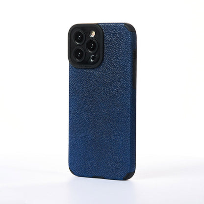 Husa Grained Leather - iPhone 13 Pro Max - Albastru