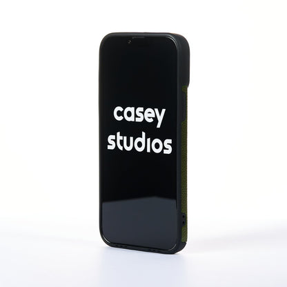 Husa Grained Leather - iPhone 13 Pro - Verde