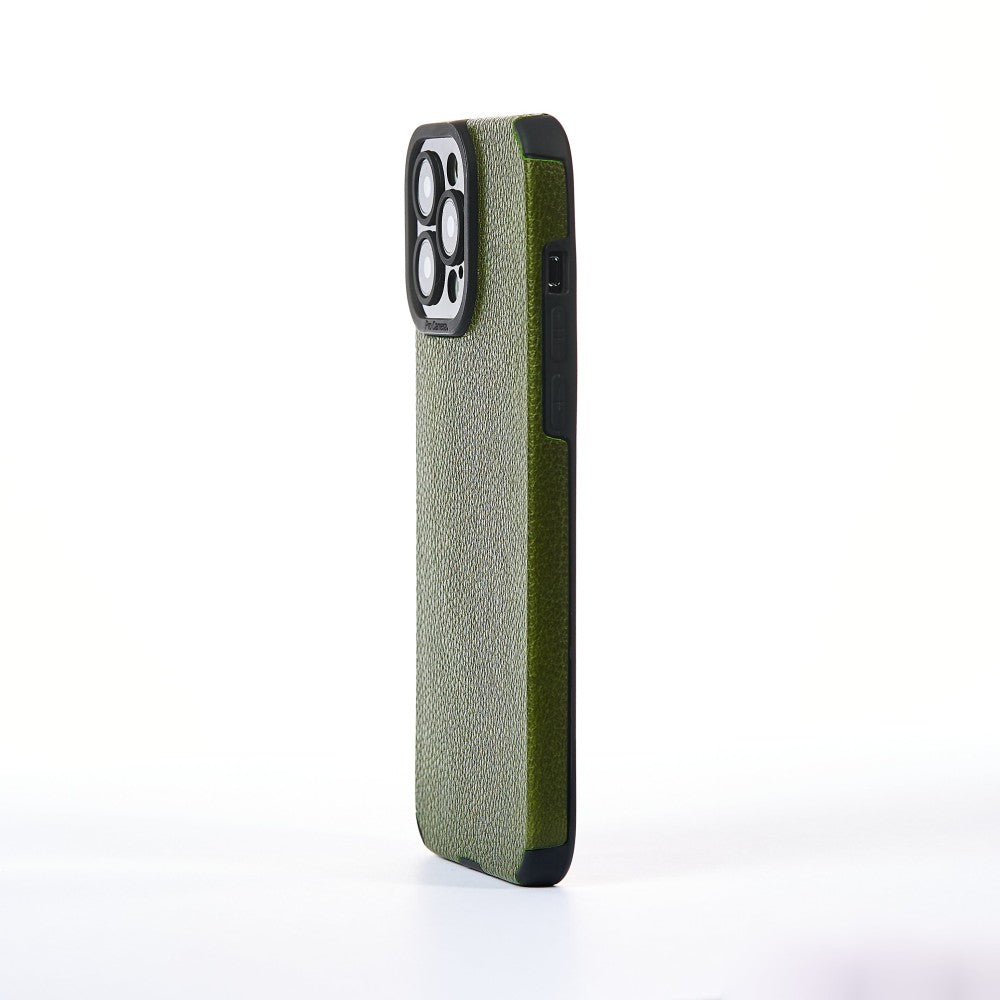 Husa Grained Leather - iPhone 13 Pro - Verde