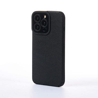 Husa Grained Leather - iPhone 13 Pro - Negru