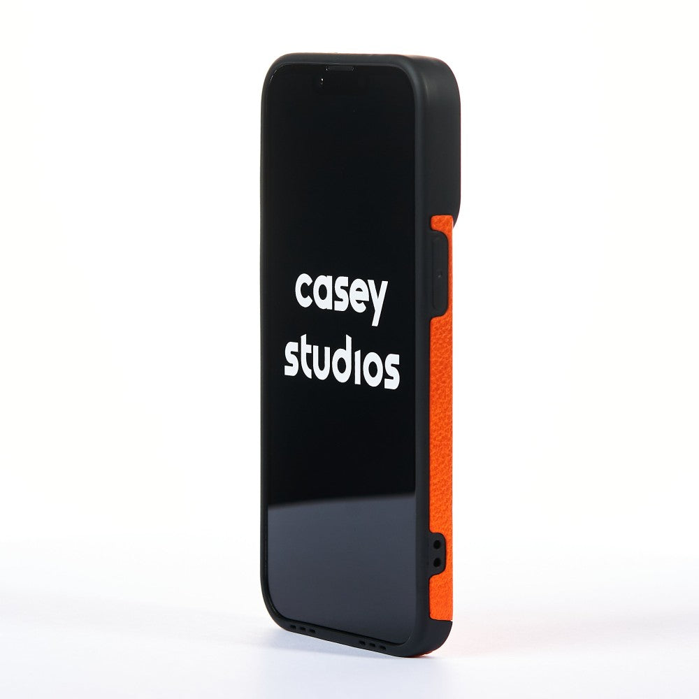 Husa Grained Leather - iPhone 13 Pro - Portocaliu