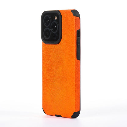 Husa Grained Leather - iPhone 13 Pro - Portocaliu