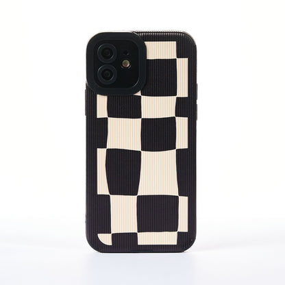 Husa Squareforming - iPhone 12 - Alb/Negru