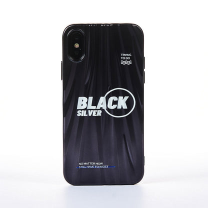 Husa Black Silver - iPhone X/XS - Negru