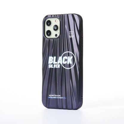 Husa Black Silver - iPhone 12/12 Pro - Negru