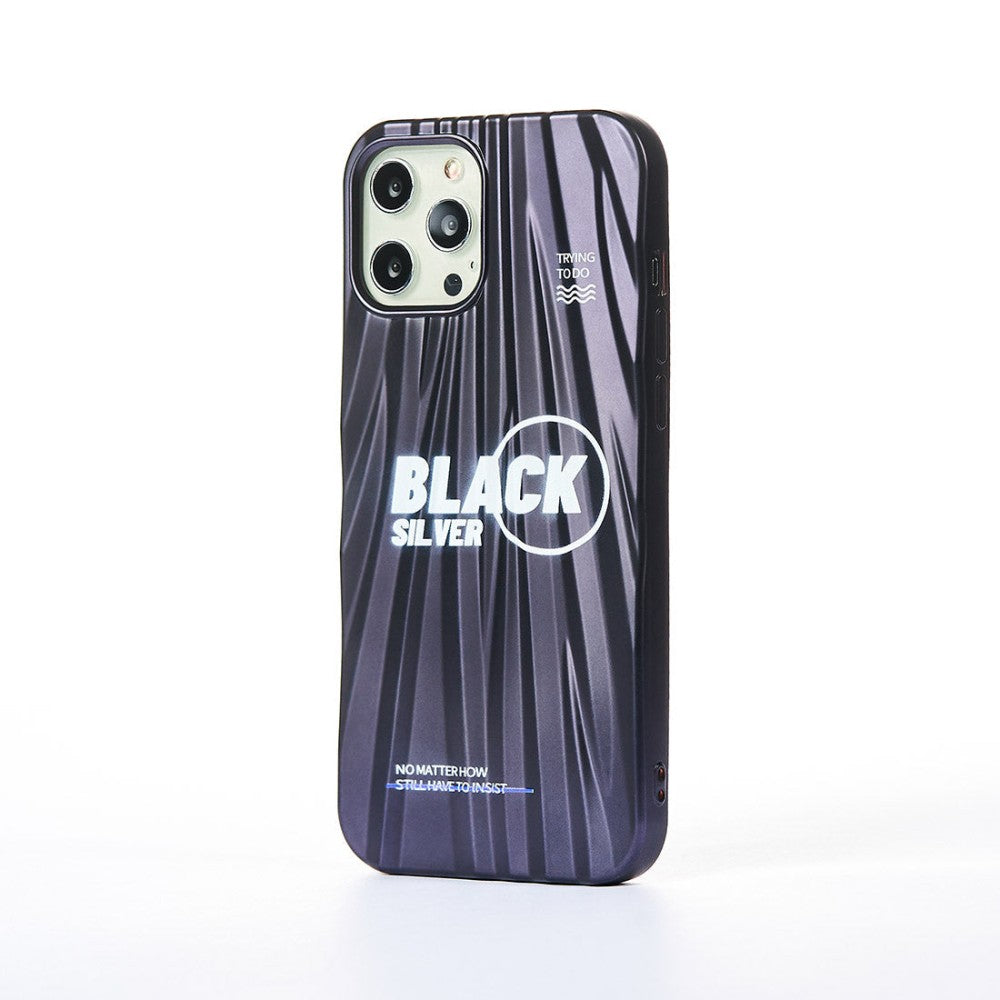Husa Black Silver - iPhone 12 Pro Max - Negru