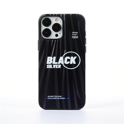 Husa Black Silver - iPhone 13 Pro Max - Negru