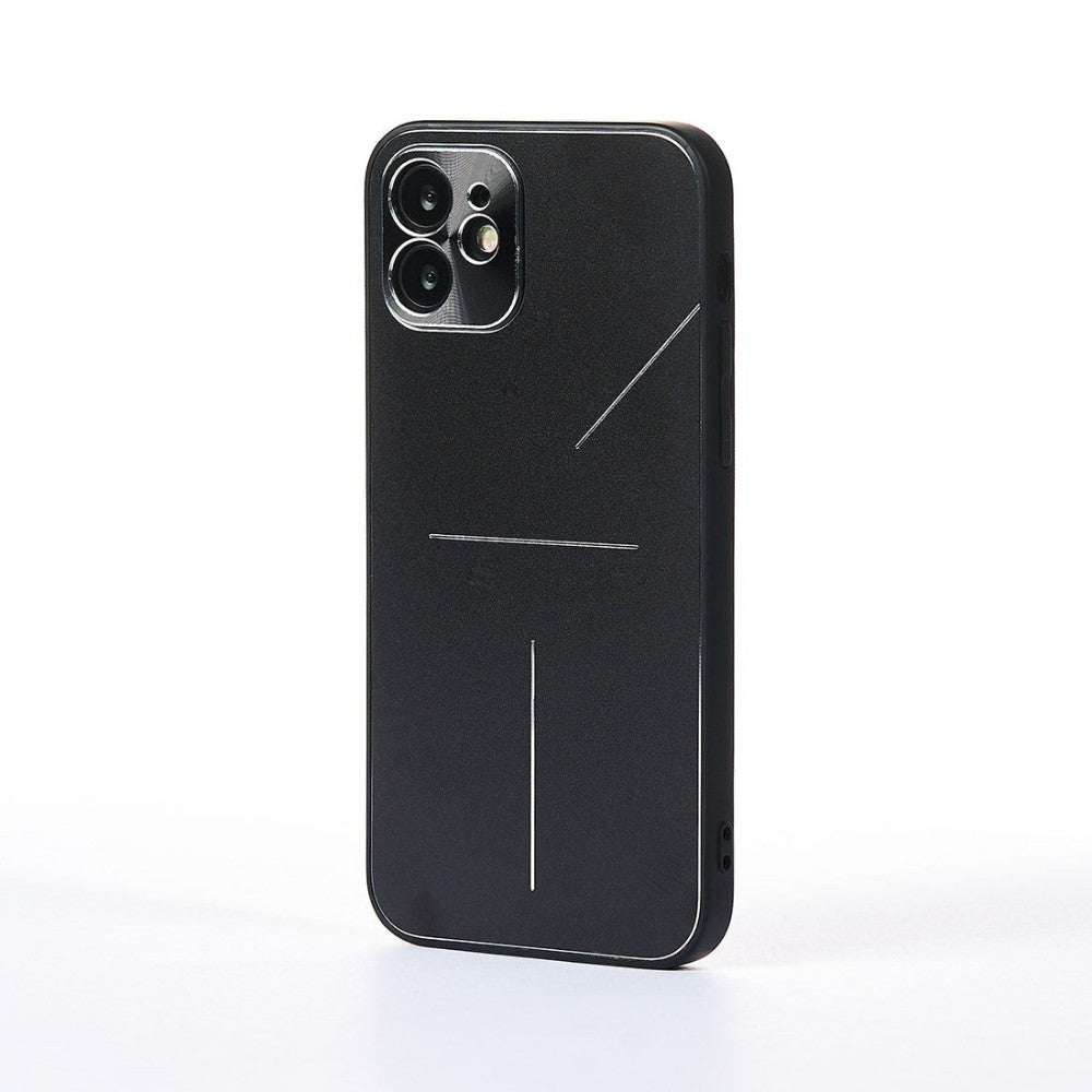 Husa Metalines - iPhone 12 - Negru