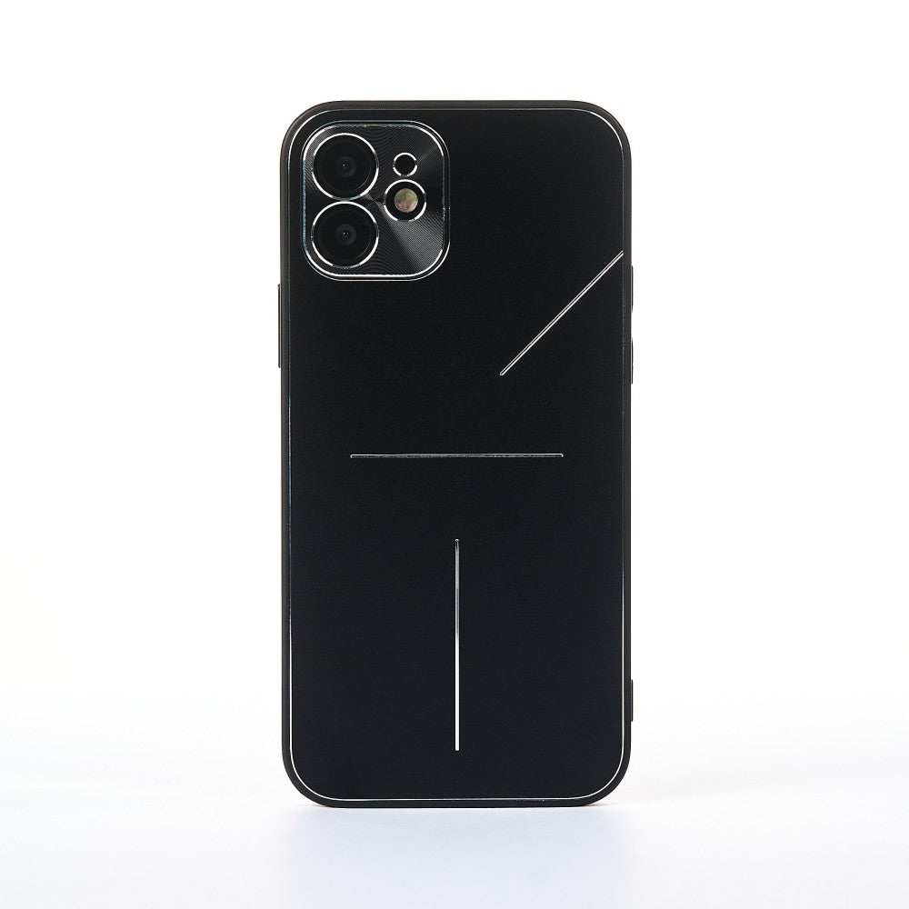 Husa Metalines - iPhone 12 - Negru