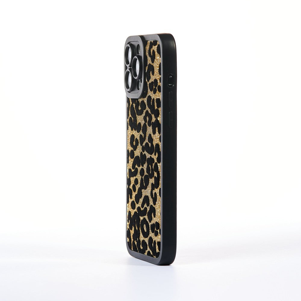 Husa Furry Print - iPhone 13 Pro Max - Gold
