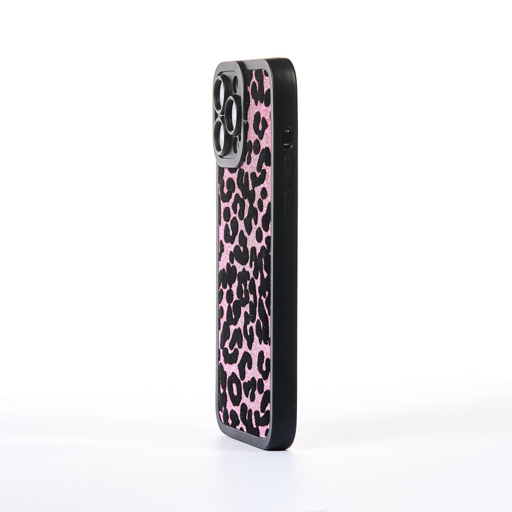 Husa Furry Print - iPhone 13 Pro Max - Roz