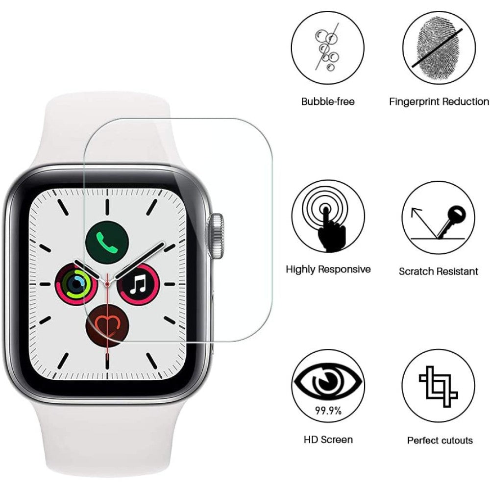 Folie Sticla MaxDefense+ - Apple Watch 4/5/6/SE - 40MM - Clear