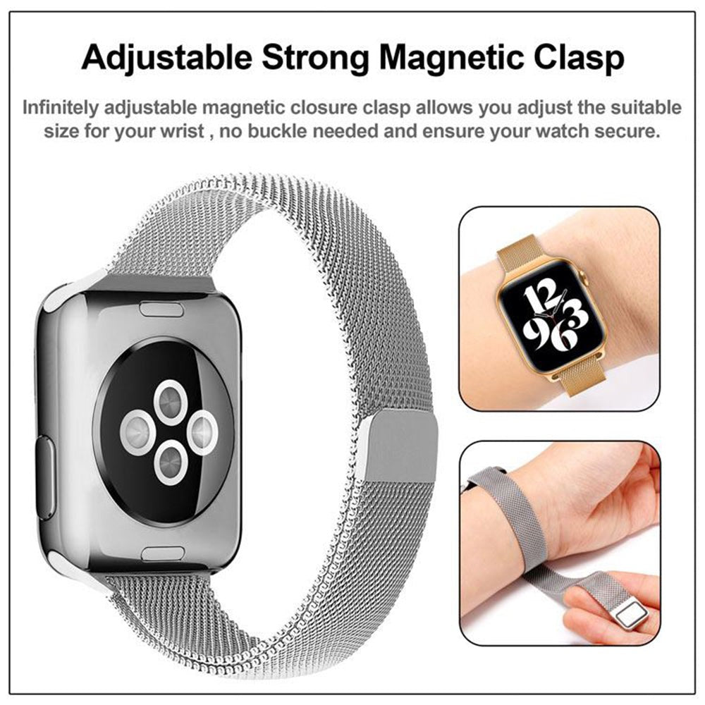 Curea Milanese Slimline - Apple Watch 1/2/3/4/5/6/7/8/9/SE - 38/40/41 MM - Silver