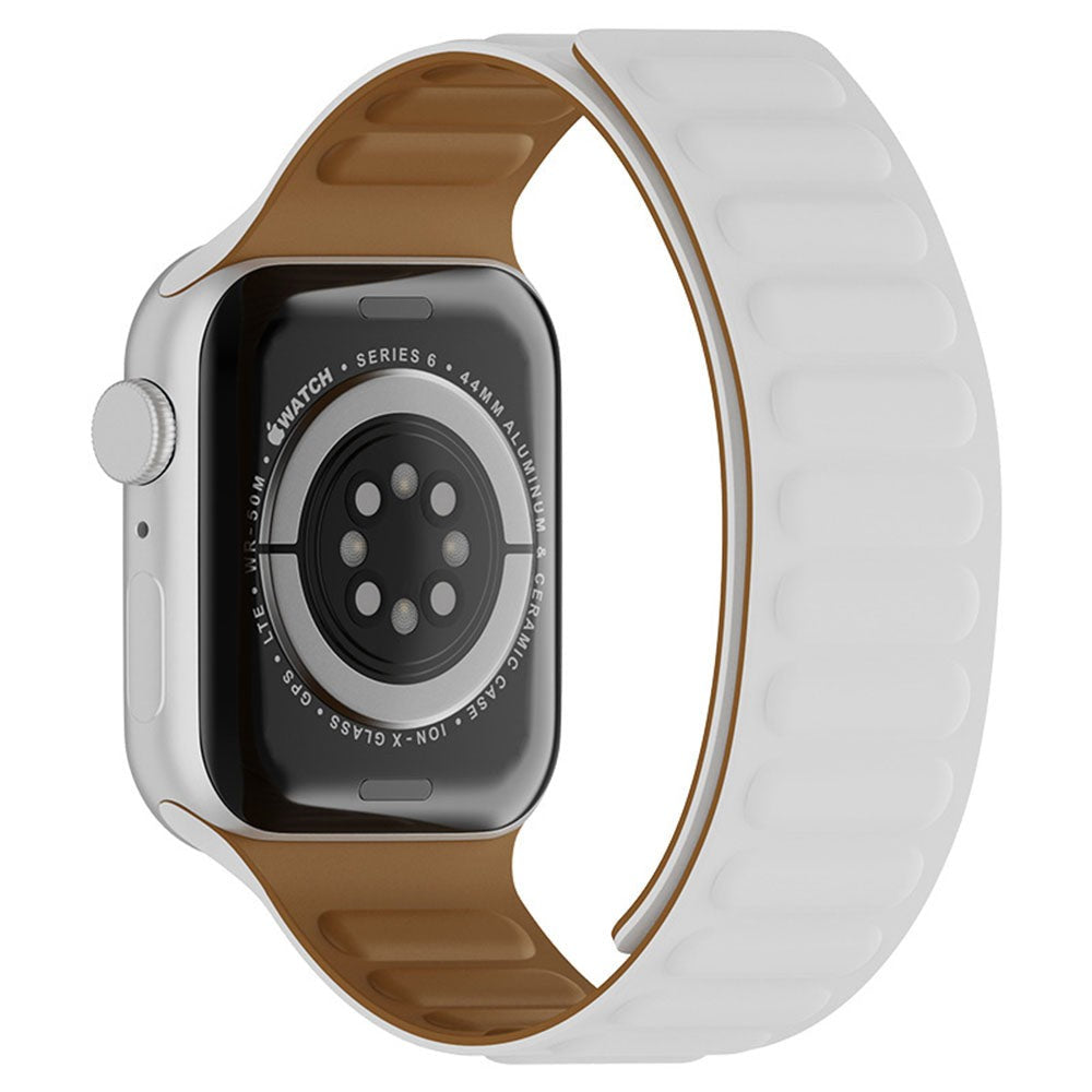 Curea Leather Link Signature - Apple Watch 1/2/3/4/5/6/7/8/9/SE - 38/40/41 MM - Alb