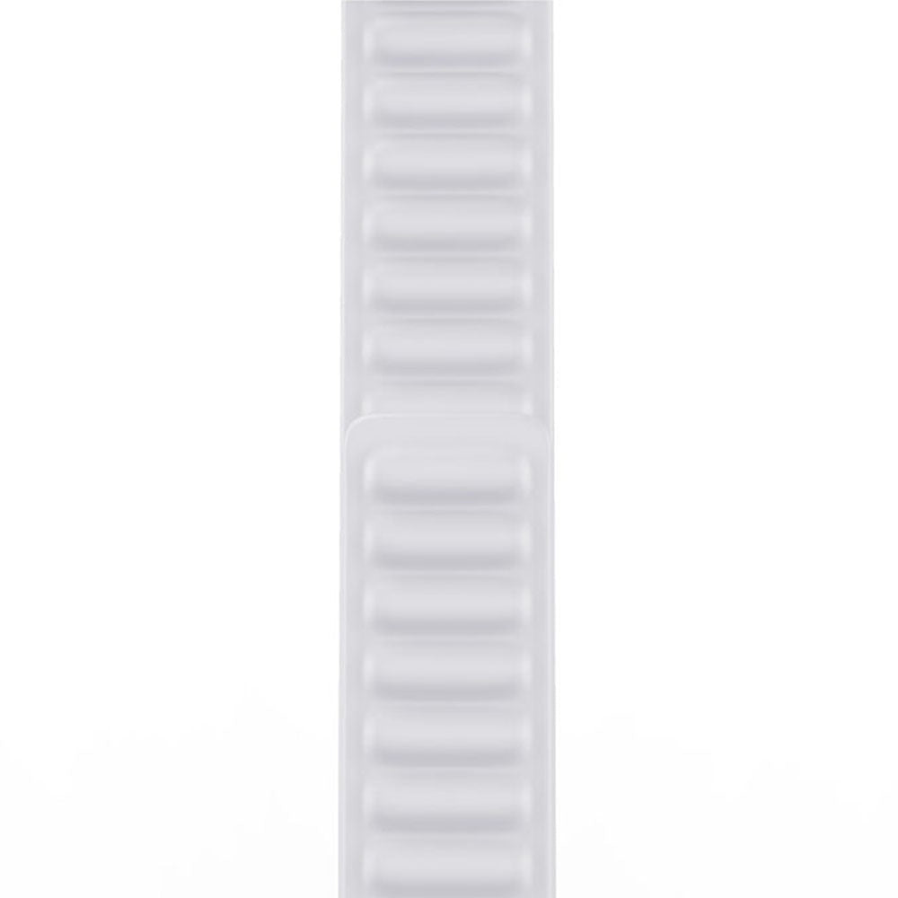 Curea Leather Link Signature - Apple Watch 1/2/3/4/5/6/7/8/9/SE/Ultra 1/Ultra 2 - 42/44/45/49 MM - Alb