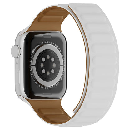 Curea Leather Link Signature - Apple Watch 1/2/3/4/5/6/7/8/9/SE/Ultra 1/Ultra 2 - 42/44/45/49 MM - Alb
