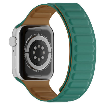 Curea Leather Link Signature - Apple Watch 1/2/3/4/5/6/7/8/9/SE/Ultra 1/Ultra 2 - 42/44/45/49 MM - Turcuaz