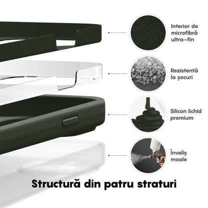 Husa Soft Silicone - iPhone 14 - Dark Marine Green