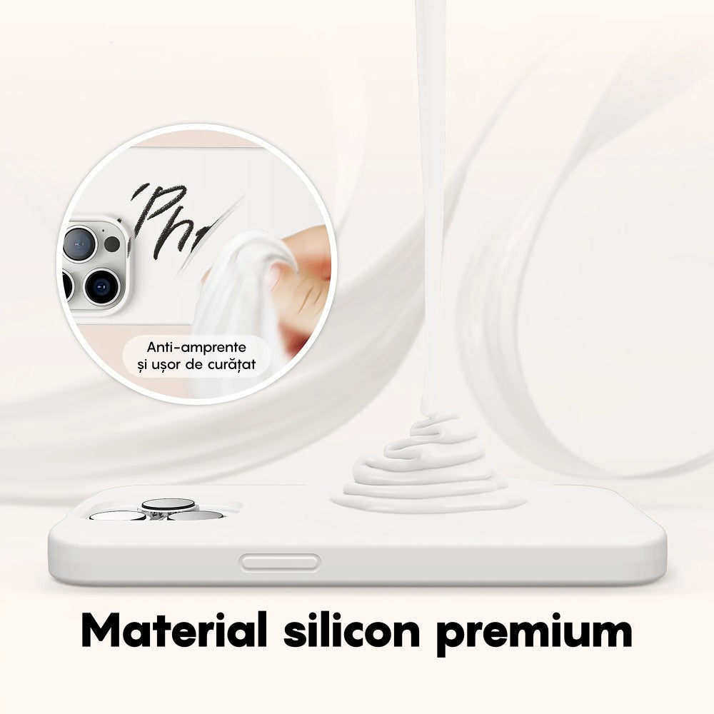 Husa Soft Silicone - iPhone 14 - Alb