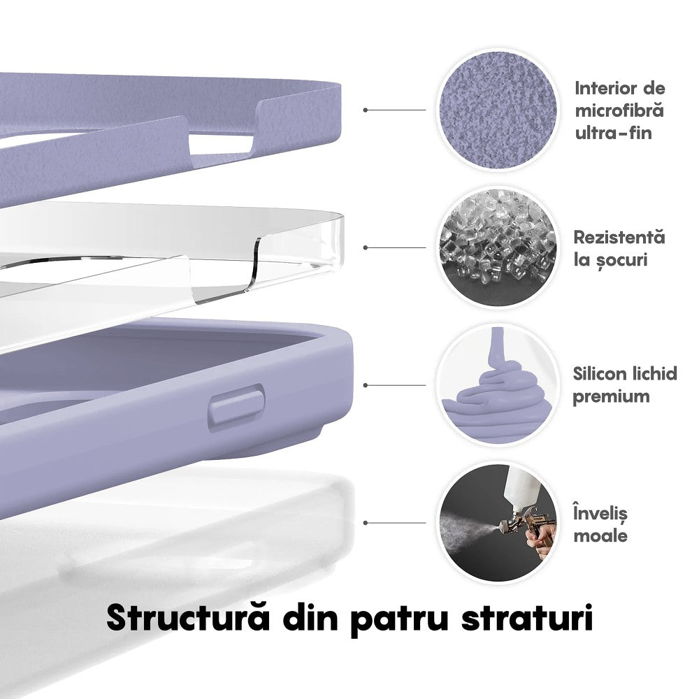 Husa Soft Silicone - iPhone 14 Pro - Light Lilac