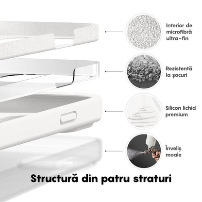 Husa Soft Silicone - iPhone 14 Pro - Alb