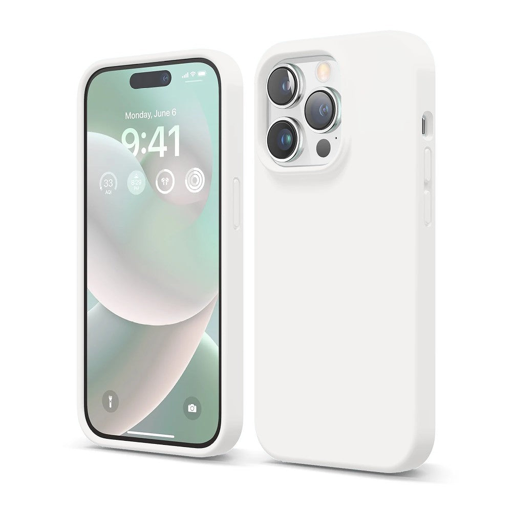 Husa Soft Silicone - iPhone 14 Pro - Alb