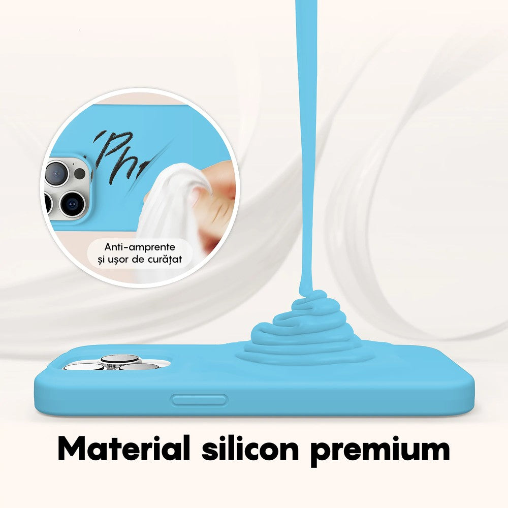 Husa Soft Silicone - iPhone 14 Plus - Acid Blue