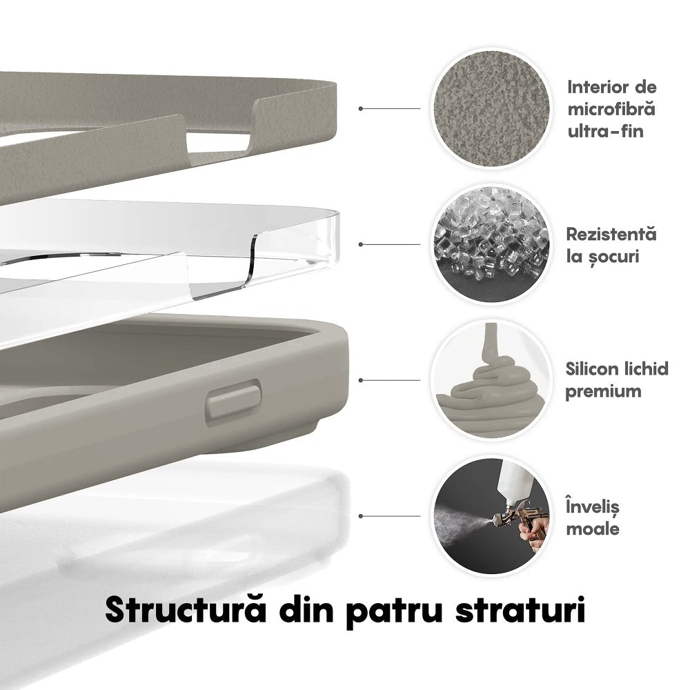 Husa Soft Silicone - iPhone 14 Plus - Gray