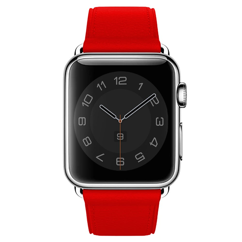 Curea Leather Classic - Apple Watch 1/2/3/4/5/6/7/8/9/SE/Ultra 1/Ultra 2 - 42/44/45/49 MM - Red