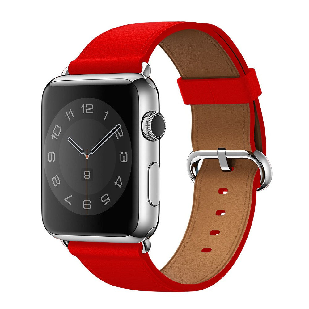 Curea Leather Classic - Apple Watch 1/2/3/4/5/6/7/8/9/SE/Ultra 1/Ultra 2 - 42/44/45/49 MM - Red