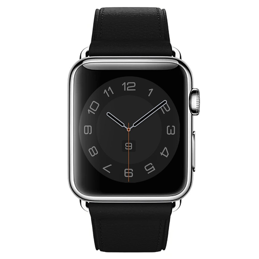 Curea Leather Classic - Apple Watch 1/2/3/4/5/6/7/8/9/SE/Ultra 1/Ultra 2 - 42/44/45/49 MM - Black
