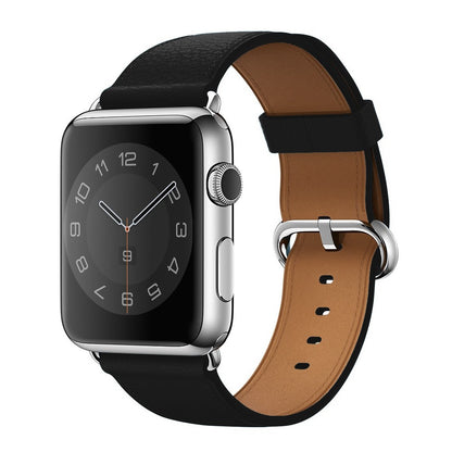 Curea Leather Classic - Apple Watch 1/2/3/4/5/6/7/8/9/SE/Ultra 1/Ultra 2 - 42/44/45/49 MM - Black