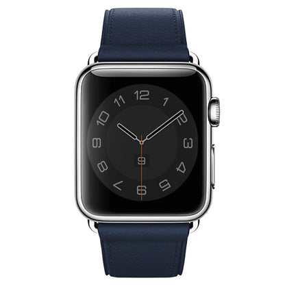 Curea Leather Classic - Apple Watch 1/2/3/4/5/6/7/8/9/SE - 38/40/41 MM - Dark Blue