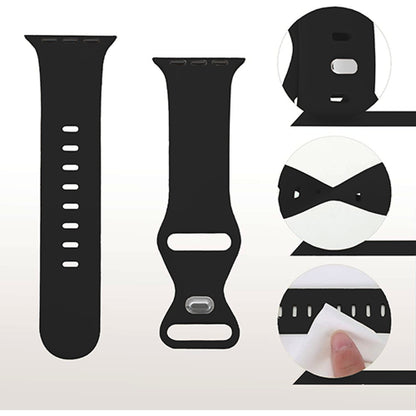 Curea Silicone Flex Loop - Apple Watch 1/2/3/4/5/6/7/8/9/SE/Ultra 1/Ultra 2 - 42/44/45/49 MM - Black