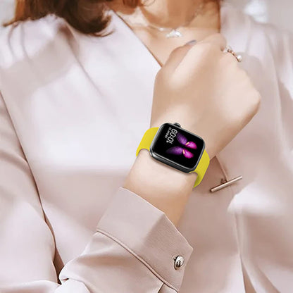 Curea Silicone Flex Loop - Apple Watch 1/2/3/4/5/6/7/8/9/SE/Ultra 1/Ultra 2 - 42/44/45/49 MM - Yellow