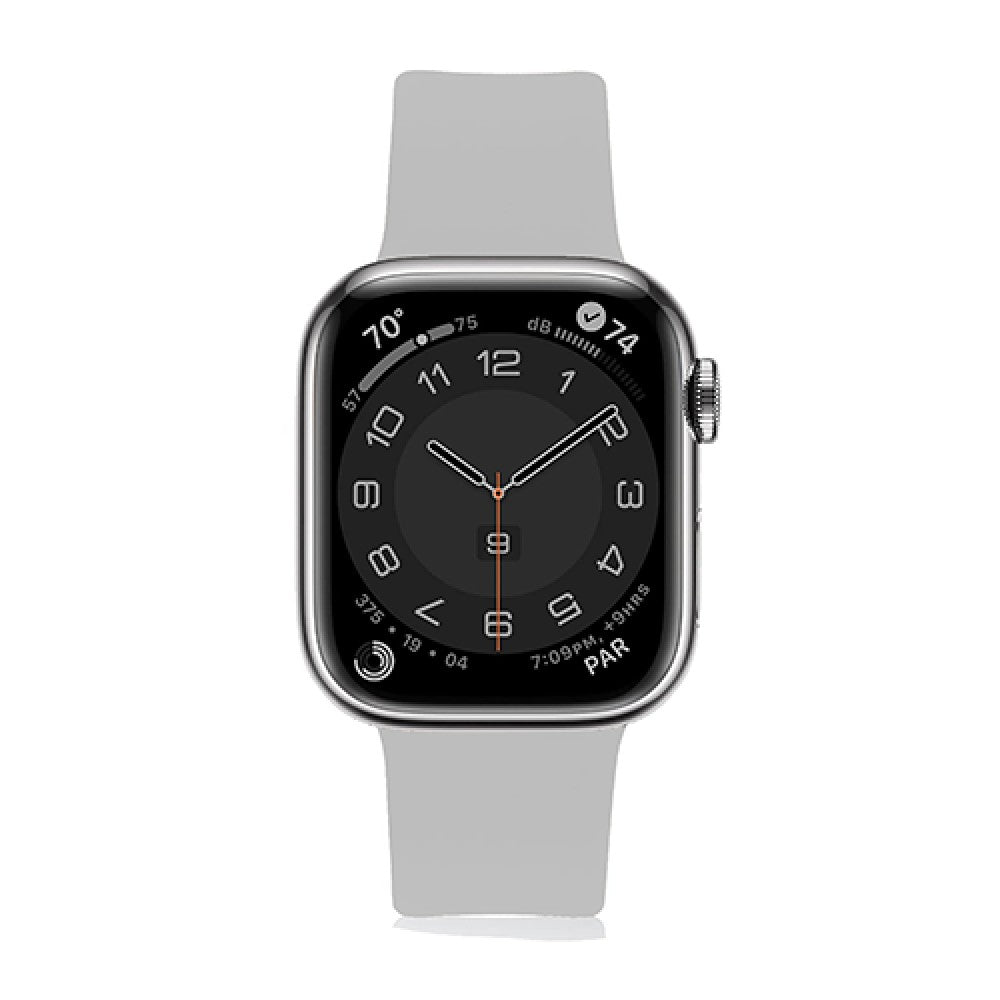 Curea Silicone Flex Loop - Apple Watch 1/2/3/4/5/6/7/8/9/SE/Ultra 1/Ultra 2 - 42/44/45/49 MM - Gray