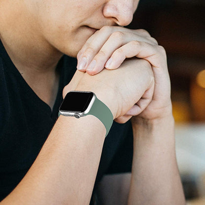 Curea Silicone Flex Loop - Apple Watch 1/2/3/4/5/6/7/8/9/SE/Ultra 1/Ultra 2 - 42/44/45/49 MM - Pine Green
