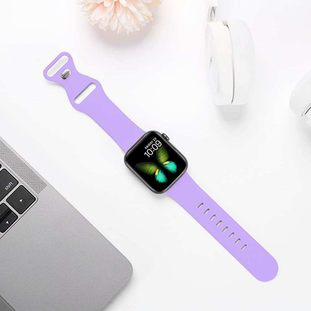 Curea Silicone Flex Loop - Apple Watch 1/2/3/4/5/6/7/8/9/SE/Ultra 1/Ultra 2 - 42/44/45/49 MM - Lillac